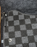 Nissan 300ZX Z32 90-96 Convertible Checkered Race Floor Mats - Dark Grey (Front Only)