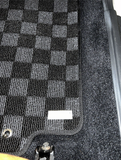 Nissan 300ZX Z32 90-96 Convertible Checkered Race Floor Mats - Dark Grey (Front Only)