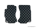 Nissan 300ZX Z32 90-96 Non Convertible Checkered Race Floor Mats - Dark Grey (Front Only)