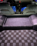 Nissan 300ZX Z32 90-96 Checkered Race Floor Mats - Dark Grey (Front + Trunk)