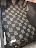 Nissan 300ZX Z32 90-96 Checkered Race Floor Mats - Dark Grey (Front + Trunk)