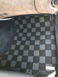Nissan 300ZX Z32 90-96 Checkered Race Floor Mats - Dark Grey (Front + Trunk)