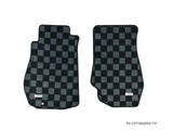 Nissan 350Z Z33 Checkered Race Floor Mats - Dark Grey