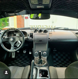 Nissan 350Z Z33 Checkered Race Floor Mats - Dark Grey