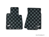 Nissan 370Z Z34 Checkered Race Floor Mats - Dark Grey