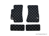 Toyota Supra (A80) 93-98 Checkered Race Floor Mats - Dark Grey
