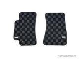Toyota Supra (A80) 93-98 Checkered Race Floor Mats - Dark Grey