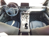 Toyota Supra (A90) 19+ Checkered Race Floor Mats - Dark Grey