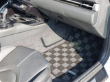 Toyota Supra (A90) 19+ Checkered Race Floor Mats - Dark Grey