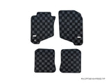 Toyota Corolla Sedan (AE101) 93-98 Checkered Race Floor Mats - Dark Grey