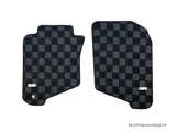 Toyota Corolla Sedan (AE101) 93-98 Checkered Race Floor Mats - Dark Grey