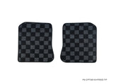 Toyota Corolla Sedan (AE101) 93-98 Checkered Race Floor Mats - Dark Grey