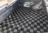 Toyota Corolla AE86 (Hatch) Checkered Rear Trunk Mats - Dark Grey