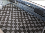 Toyota Corolla AE86 (Hatch) Checkered Rear Trunk Mats - Dark Grey