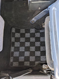 Toyota Corolla AE86 Checkered Race Floor Mats - Dark Grey
