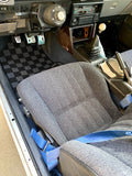 Toyota Corolla AE86 Checkered Race Floor Mats - Dark Grey