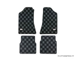 Toyota Corolla AE86 Checkered Race Floor Mats - Dark Grey
