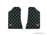 Toyota Corolla AE86 Checkered Race Floor Mats - Dark Grey