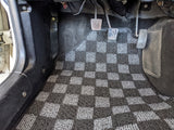 Toyota Corolla AE86 Checkered Race Floor Mats - Dark Grey