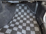 Toyota Corolla AE86 Checkered Race Floor Mats - Dark Grey