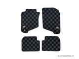 Toyota Corolla GTS Coupe (AE92) 88-92 Checkered Race Floor Mats - Dark Grey