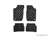 Toyota Corolla Sedan (AE92) 88-92 Checkered Race Floor Mats - Dark Grey