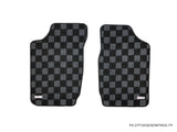 Toyota Corolla Sedan (AE92) 88-92 Checkered Race Floor Mats - Dark Grey