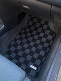 Toyota Corolla Sedan (AE92) 88-92 Checkered Race Floor Mats - Dark Grey