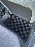Toyota Corolla Sedan (AE92) 88-92 Checkered Race Floor Mats - Dark Grey