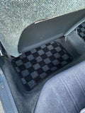 Toyota Corolla Sedan (AE92) 88-92 Checkered Race Floor Mats - Dark Grey