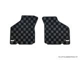Austin Mini MK2+ (1967-On) Checkered Race Floor Mats - Dark Grey