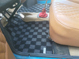 Austin Mini MK2+ (1967-On) Checkered Race Floor Mats - Dark Grey