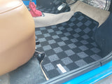 Austin Mini MK2+ (1967-On) Checkered Race Floor Mats - Dark Grey