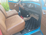 Austin Mini MK2+ (1967-On) Checkered Race Floor Mats - Dark Grey