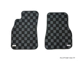 Toyota MR-2 (AW11) 84-89 Checkered Race Floor Mats - Dark Grey