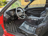 Toyota MR-2 (AW11) 84-89 Checkered Race Floor Mats - Dark Grey