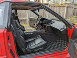 Toyota MR-2 (AW11) 84-89 Checkered Race Floor Mats - Dark Grey