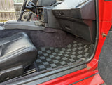 Toyota MR-2 (AW11) 84-89 Checkered Race Floor Mats - Dark Grey