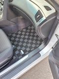 Hyundai Genesis Coupe (BK1/BK2) 08-16 Checkered Race Floor Mats - Dark Grey