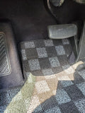 Hyundai Genesis Coupe (BK1/BK2) 08-16 Checkered Race Floor Mats - Dark Grey