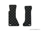 Chevrolet Corvette C4 84-96 Checkered Race Floor Mats - Dark Grey