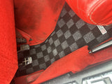 Chevrolet Corvette C4 84-96 Checkered Race Floor Mats - Dark Grey