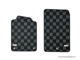 Chevrolet Corvette C5 97-04 Checkered Race Floor Mats - Dark Grey