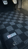 Chevrolet Corvette C5 97-04 Checkered Race Floor Mats - Dark Grey
