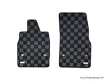 Chevrolet Corvette C8 20+ Checkered Race Floor Mats - Dark Grey