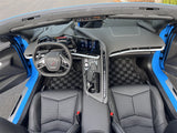 Chevrolet Corvette C8 20+ Checkered Race Floor Mats - Dark Grey