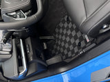 Chevrolet Corvette C8 20+ Checkered Race Floor Mats - Dark Grey