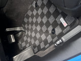 Chevrolet Corvette C8 20+ Checkered Race Floor Mats - Dark Grey