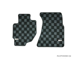Honda CRV 95-01 (RD1/2) Checkered Race Floor Mats - Dark Grey (5 Speed Trans)