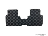 Honda CRV 95-01 (RD1/2) Checkered Race Floor Mats - Dark Grey (5 Speed Trans)